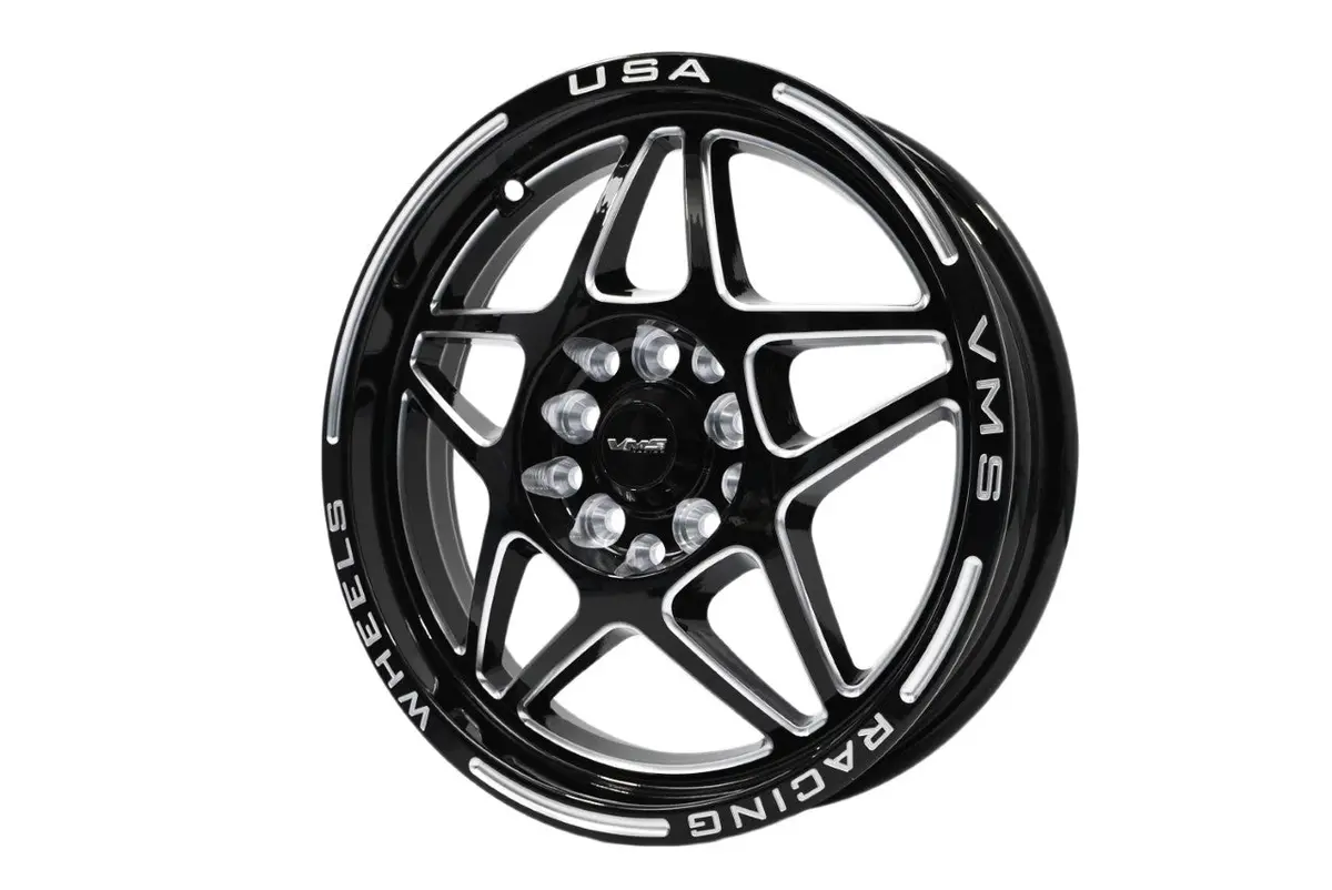 Vms Wheels Delta 15X3.5 4X100/114.3 +10 Offset Black Milling - Vwda003 1
