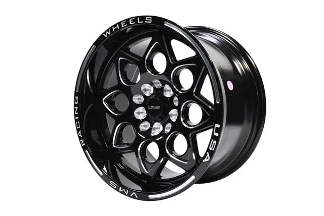 Vms Wheels Rocket 15X8 4X100/114.3 +20 Offset Black Milling - Vwrt004 1