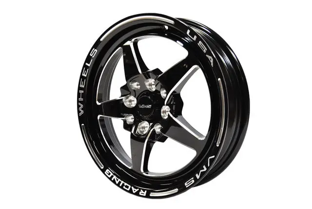Vms Wheels Star 15X3.5 5X100/114.3 +10 Offset Black Milling Finish - Vwst004 1