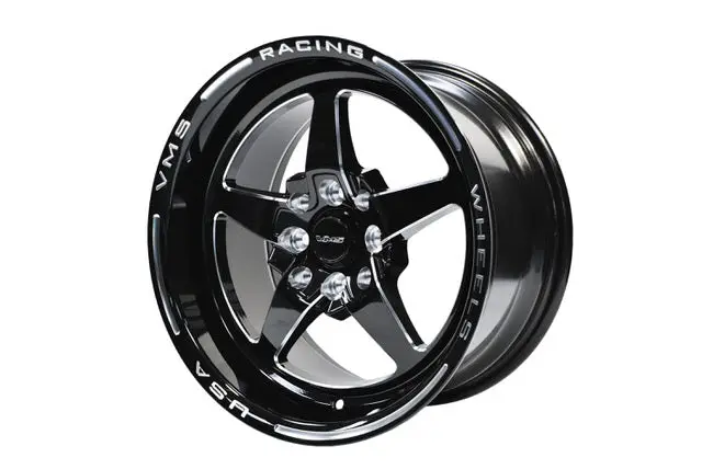Vms Wheels Star 15X8 5X100/114.3 +20 Offset Black Milling Finish - Vwst005 1