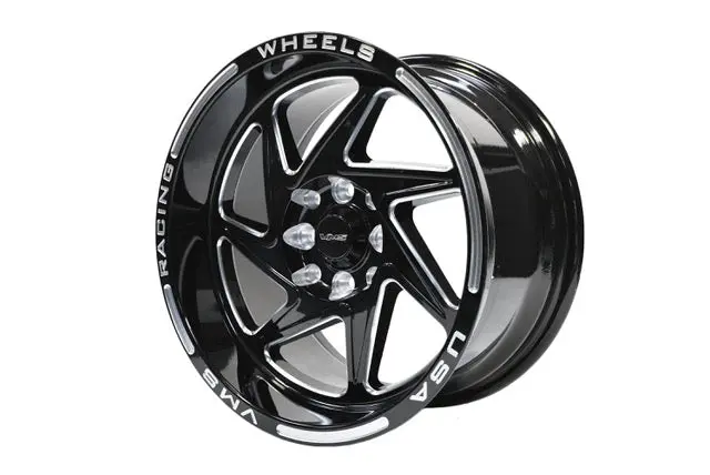 Vms Wheels Typhoon 15X8 5X100/114.3 +20 Offset Black Milling - Vwty002 1