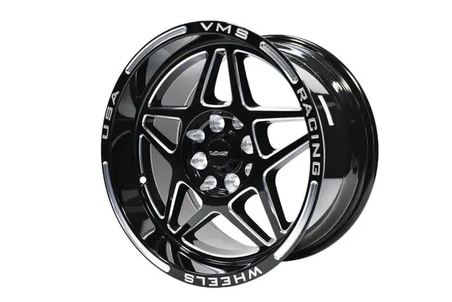 Vms Wheels Delta 15X8 5X100/114.3 +20 Offset Black Milling - Vwda002 1