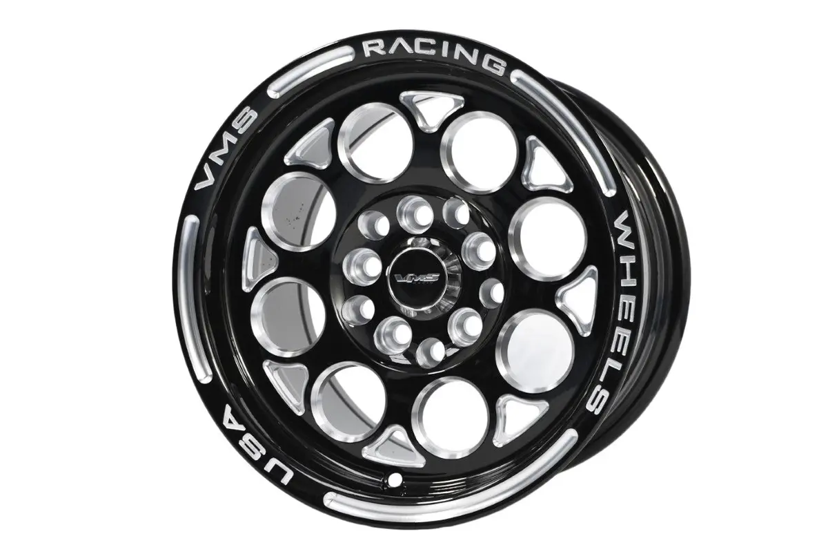 Vms Modulo Drag Street Wheel 13X8 5X100 / 5X114.3 5 Lug +20 Offset Black Milling - Vwmo009 1