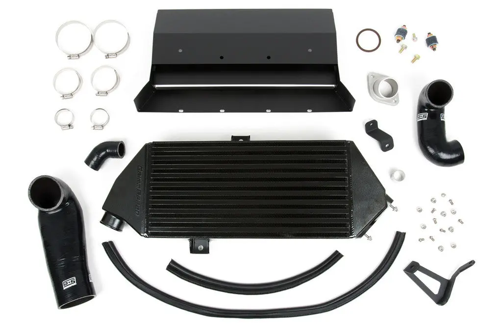 Grimmspeed Top Mount Intercooler Kit [Inc. Splitter] Thermal Dispersant Black - Subaru 05-09 Lgt - 090043 1