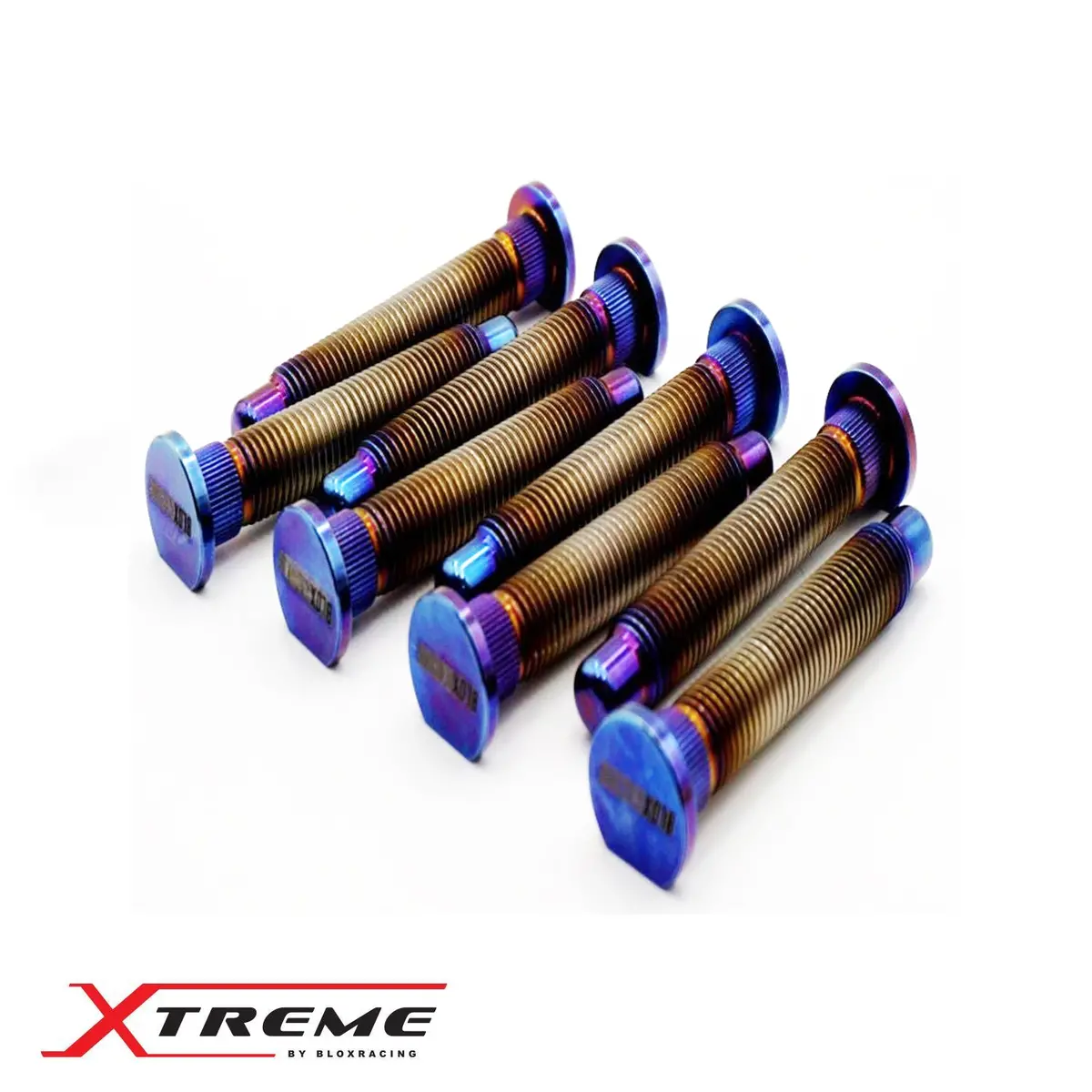 Blox Racing Titanium Extended Wheel Studs M12x1.5Mm 8Pcs Honda Fitment - Burnt - Bxac-00176-B 1