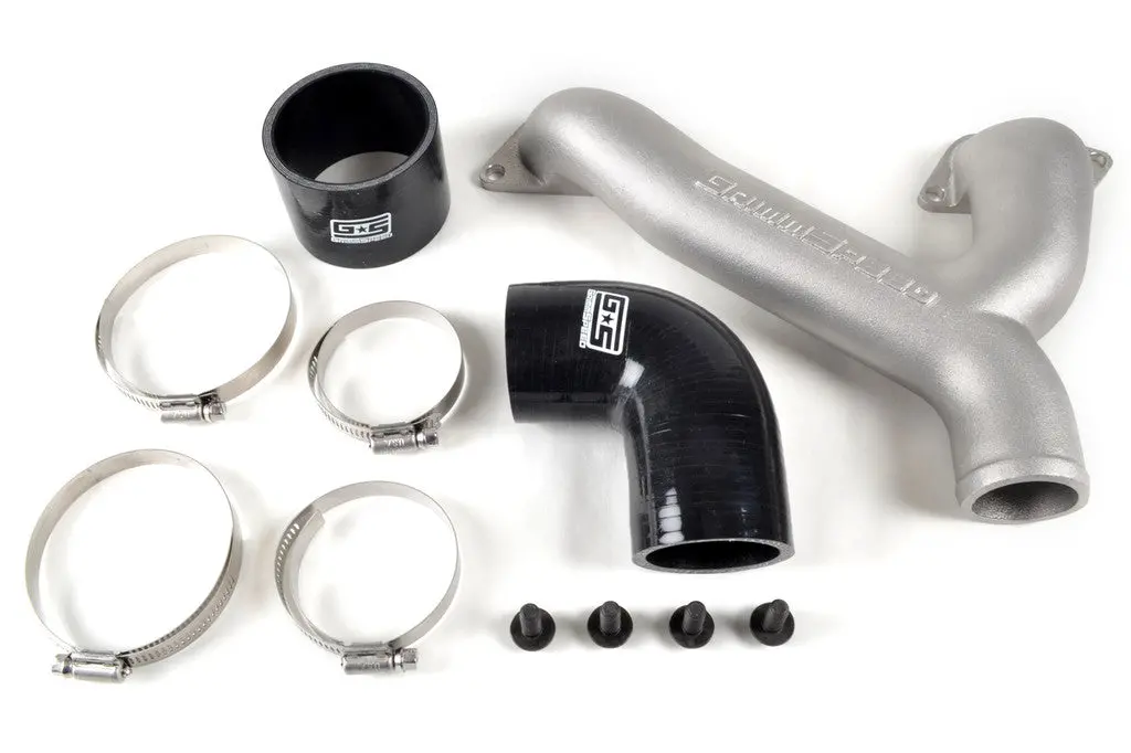 Grimmspeed Top Mount Intercooler Y-Pipe Kit Black - Subaru 04-21 Sti, 02-07 Wrx, 04-08 Fxt [W/Sti Style Tmic] - 090096 1