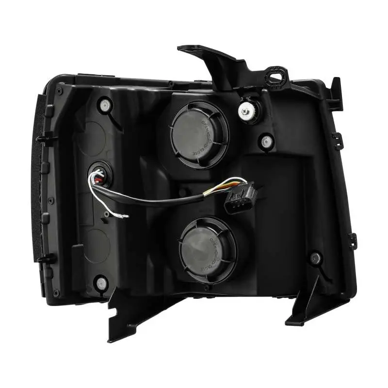 Alpharex 07-13 Chevy 1500Hd Nova Led Proj Headlights Plank Style Matte Blk W/Activ Light/Seq Signal 1