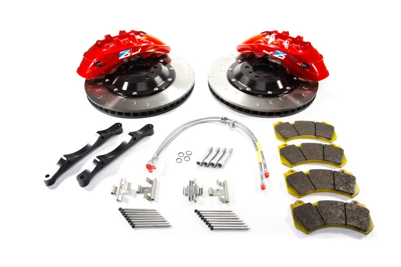 Alcon 6-Piston Front Brake Upgrade Kit – Red Calipers, 400X34Mm Rotors For Bmw M3 F80 1