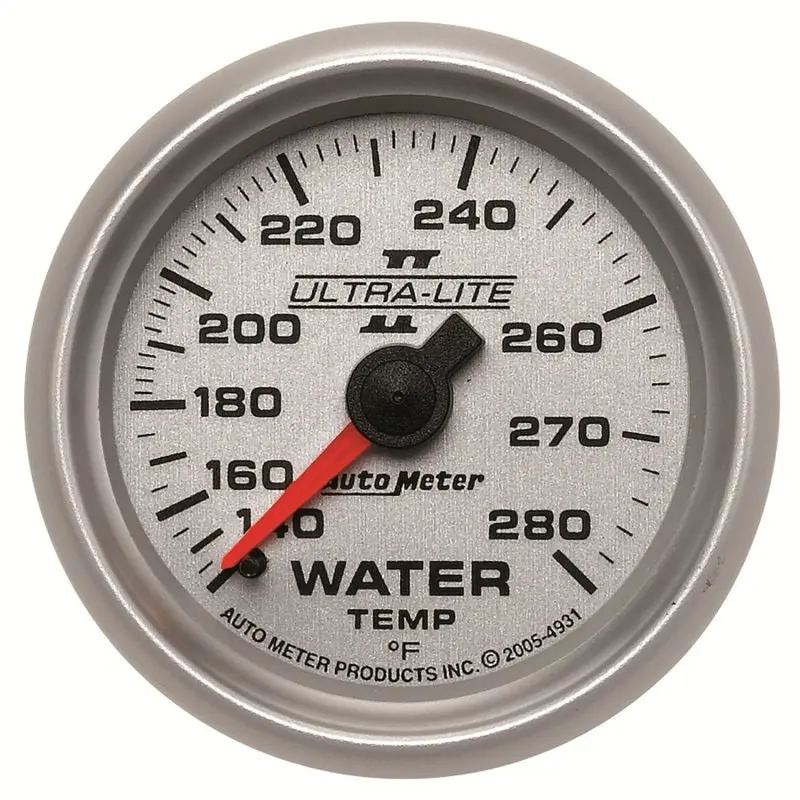 Autometer Ultra-Lite Ii Mechanical Water Temperature Gauge – 52Mm, 140–280°F 1