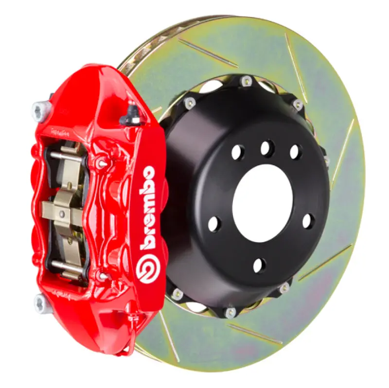 Brembo 12-16 991.1 C2 Rear Gt Bbk 4 Piston Cast 380X28 2Pc Rotor Slotted Type1-Red 1