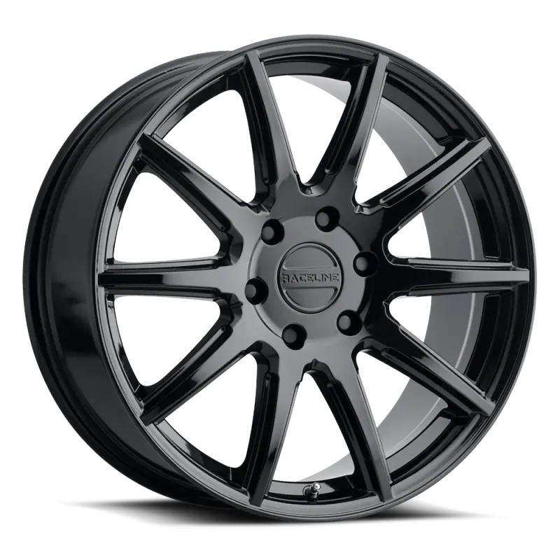 Raceline Spike Gloss Black Alloy Wheel – 20X8.5", 5X114.3 Bolt Pattern, 35Mm Offset, 72.62Mm Center Bore 1