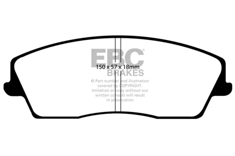 Ebc 05-09 Chrysler 300 2.7 Greenstuff Front Brake Pads 1