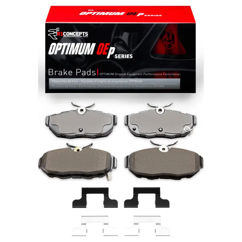 R1 Optimum Oe-Style Rear Brake Pad & Hardware Kit For 2005–2014 Ford Mustang 1