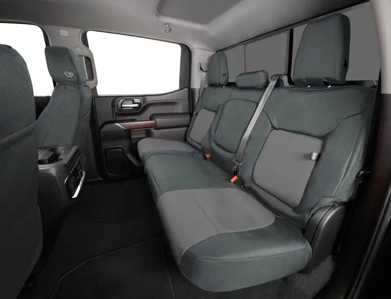 Covercraft Endura Precisionfit Front Seat Covers For 2022–2024 Nissan Frontier – Charcoal & Silver 1