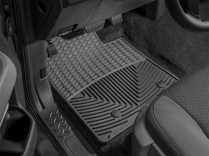 Wt Rubber Rear Floor Mats – Black Heavy-Duty All-Weather Protection 1