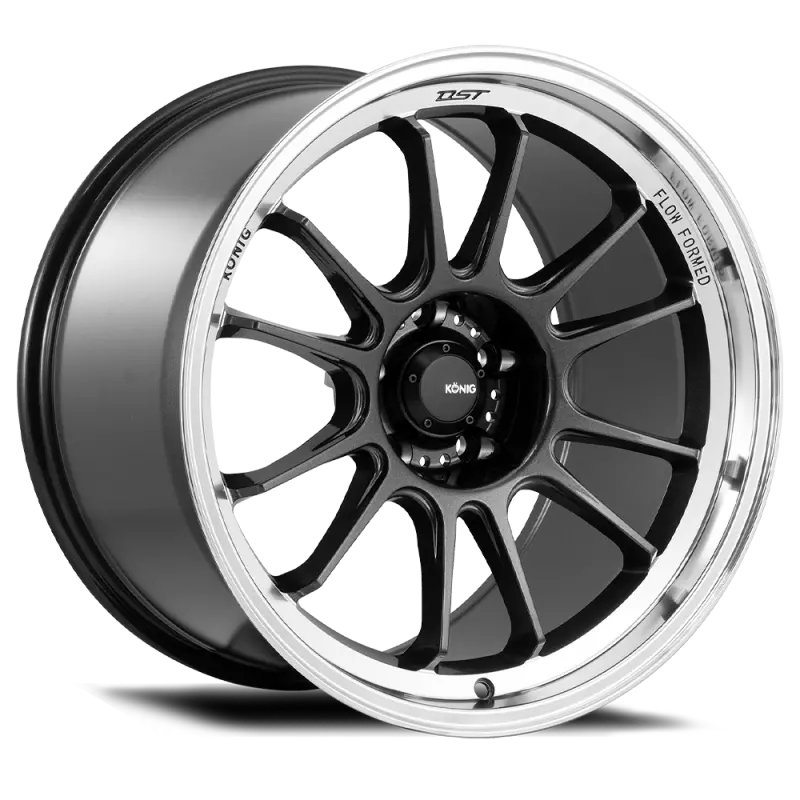 Konig Hypergram 18X9.5-Inch Alloy Wheel – 5X112 Bolt Pattern, 30Mm Offset, Metallic Carbon W/ Machined Lip 1