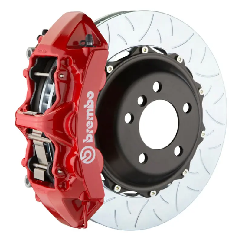 Brembo 08-17 A5/09-16 A4/09-17 Q5 2.0T/3.2Fsi Fr Gt Bbk 6Pist Cast 355X32 2Pc Rotor Slot Type3-Red 1