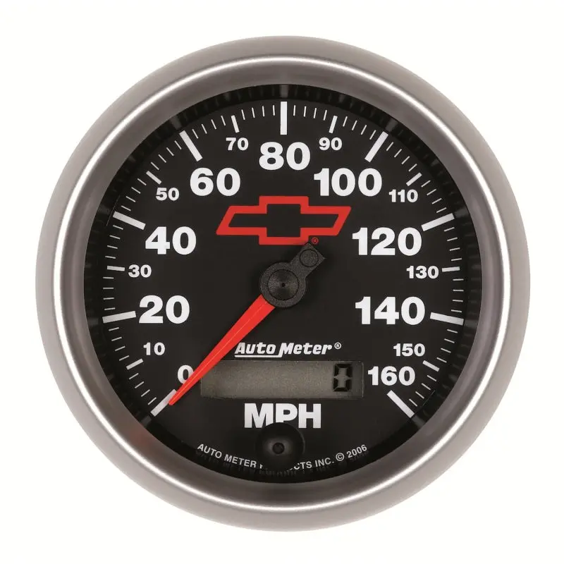 Autometer 3-3/8In Electric Speedometer – 0–160 Mph Range, Programmable, Bowtie Black Face 1