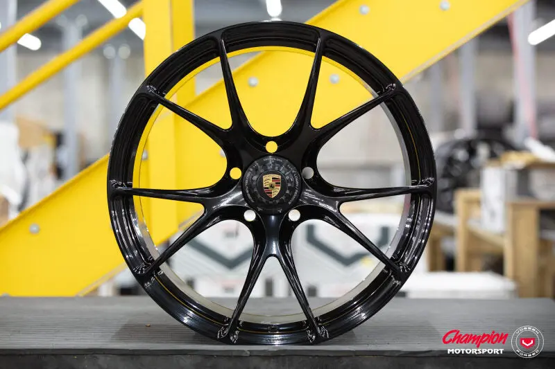 Vossen X Champion Rs74 Gloss Black Forged Wheel – 21X12.5", Et60, Centerlock, Rear Fitment For Porsche 918 Spyder 1