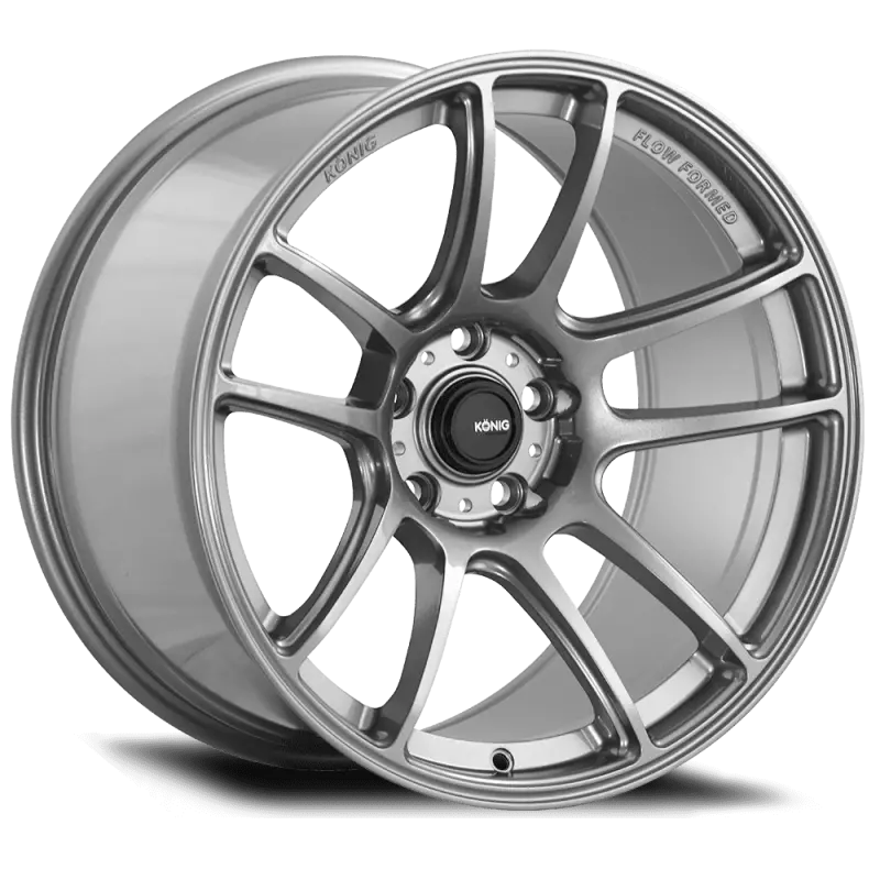 Konig Heliogram Flow-Formed Alloy Wheel – 18X8.5, 5X120, Et32, Titanium Metallic Knurled Finish 1