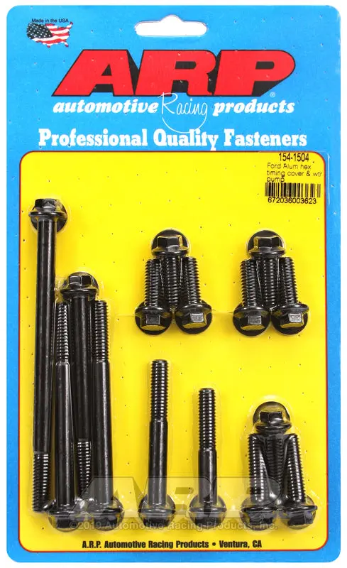 Arp Aluminum Timing Cover And Water Pump Hex Bolt Kit For Ford Sb Engines 1