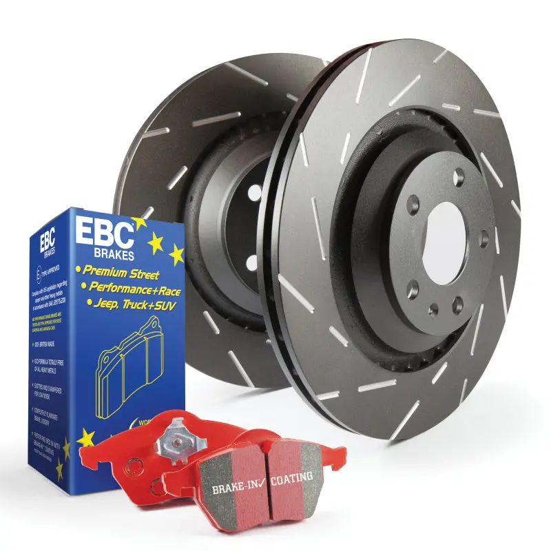 Ebc S4 Premium Brake Kit – Redstuff Ceramic Pads Paired With Usr Drilled & Slotted Rotors 1