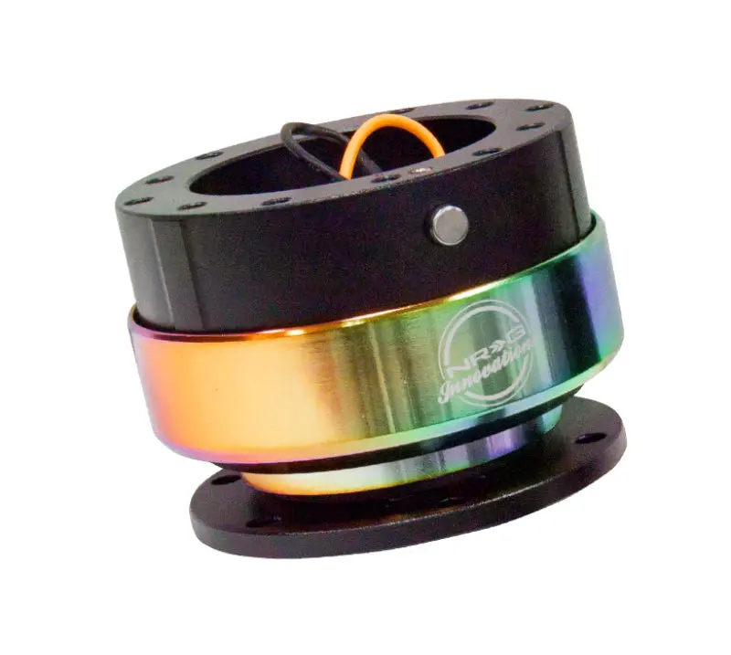 Nrg Gen 2.0 Quick Release Steering Hub – Black Housing With Neochrome Ring 1