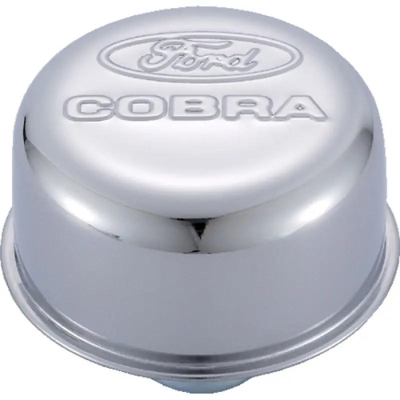 Ford Racing Chrome Engine Breather Cap Featuring Embossed Cobra Logo 1