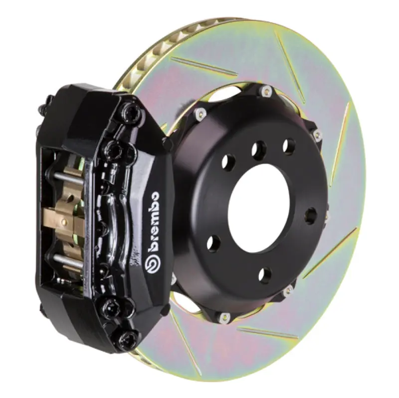 Brembo 93-01 Impreza Front Gt Bbk 4 Piston Cast 2Pc 328X28 2Pc Rotor Slotted Type1-Black 1