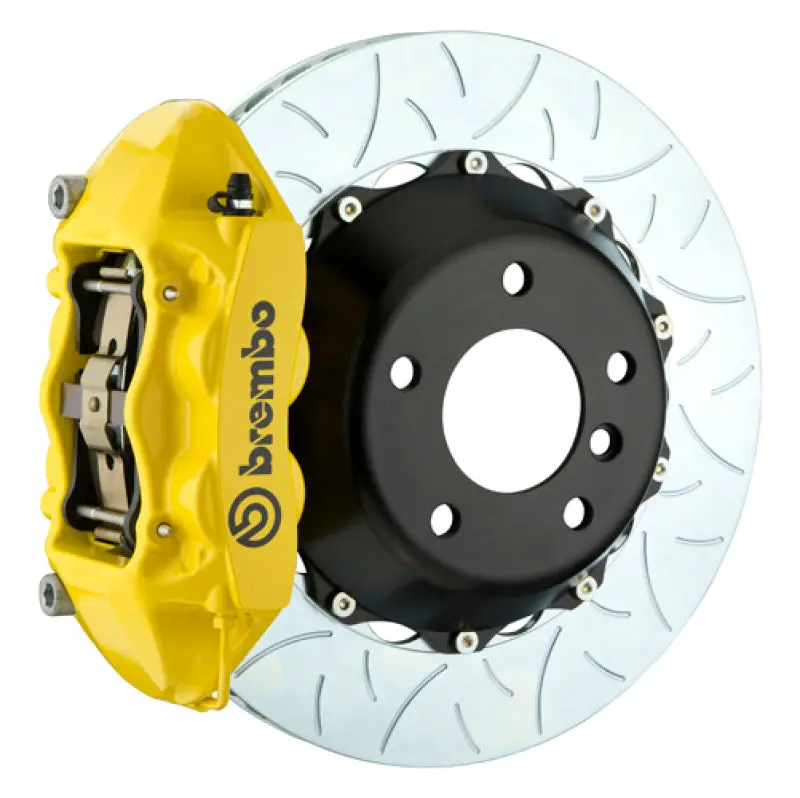 Brembo Big Brake Kit For Land Rover Lr3 (2005–2008) & Range Rover Sport (2005–2013) – Front, 380X28Mm Slotted Two-Piece Rotors, Yellow Calipers 1