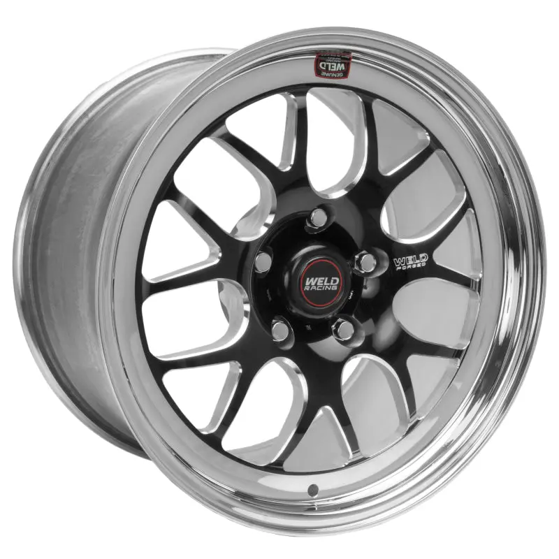 Weld S77 Black Alloy Wheel – 17X9", 5X4.75", +3.7" Backspace, High-Pad Non-Beadlock Design 1