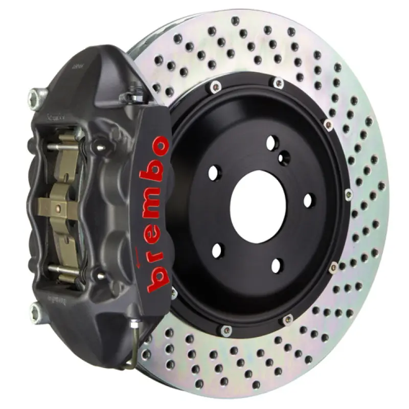 Brembo 12-16 991.1 C2S Rear Gts Bbk 4 Piston Cast 380X28 2Pc Rotor Drilled-Black Ha 1