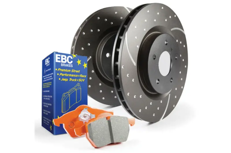 Ebc S8 Brake Kit: Orangestuff Pads + Gd Series Rotors 1