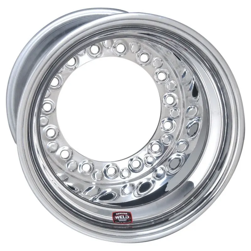 Weld Wide 5 Xl Direct Mt Beadlock Wheel Assembly – 15X14, 5X10.25, 5In Backspace, Polished With Black 6-Dzus Cover 1
