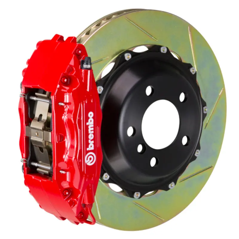 Brembo 07-08 G35/G35S Sedan Fr Gt Bbk 6Pis Cast 355X32 2Pc Rotor Slotted Type1-Red 1