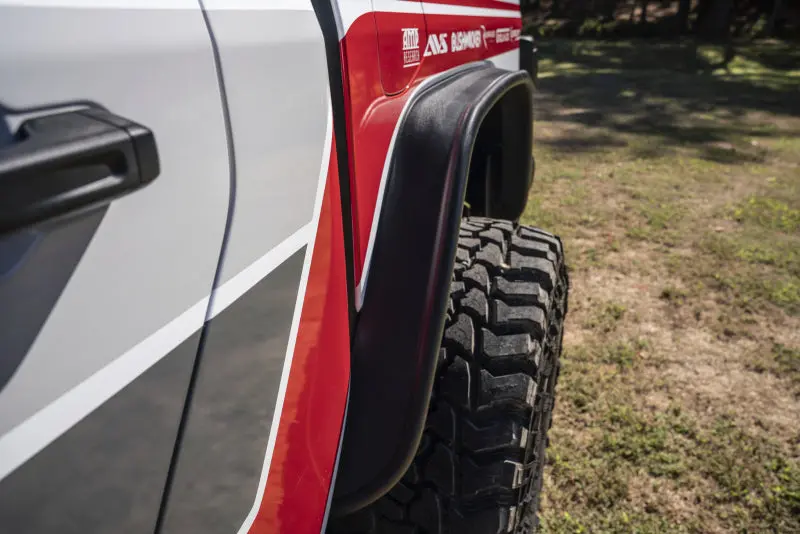 Bushwacker Flat-Style Rear Wheel Flares – Black Finish For 2020–2024 Jeep Gladiator 1
