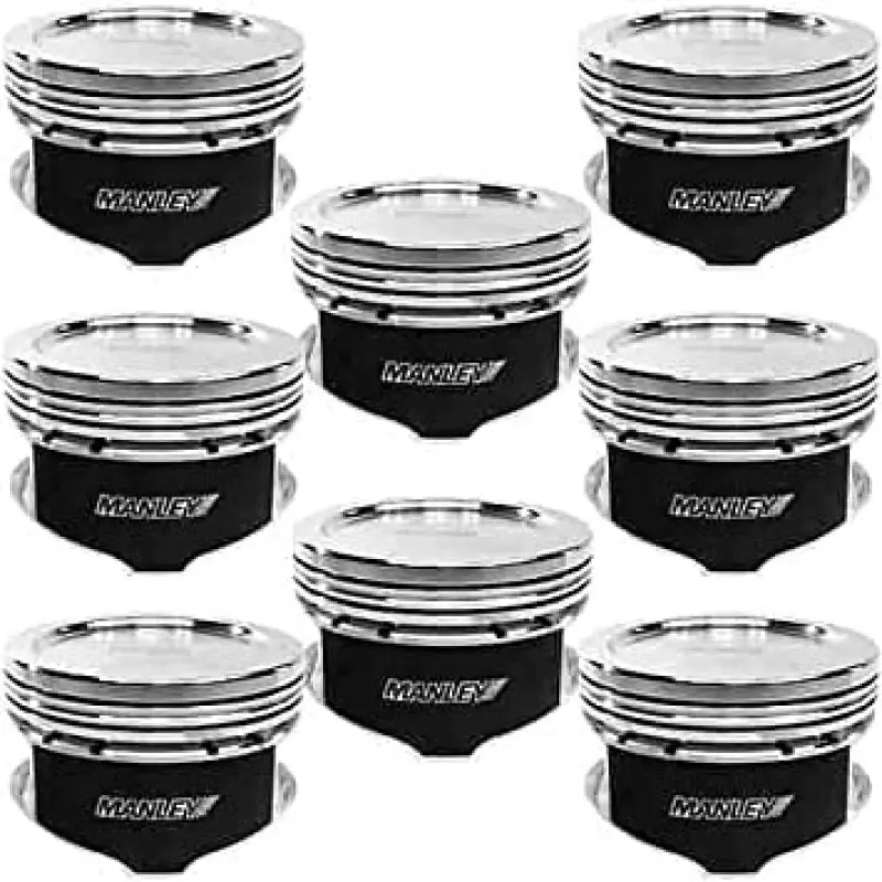 Manley Platinum Forged Pistons – 2018+ Ford 5.0L Coyote, +1Cc Dish, 3.667" Bore, 11:1 Compression Ratio 1